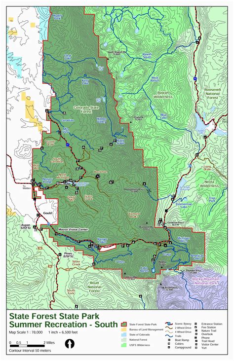 Map of National Forests in Colorado